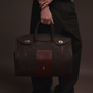 Bolso Capi en piel marrón granulada premium