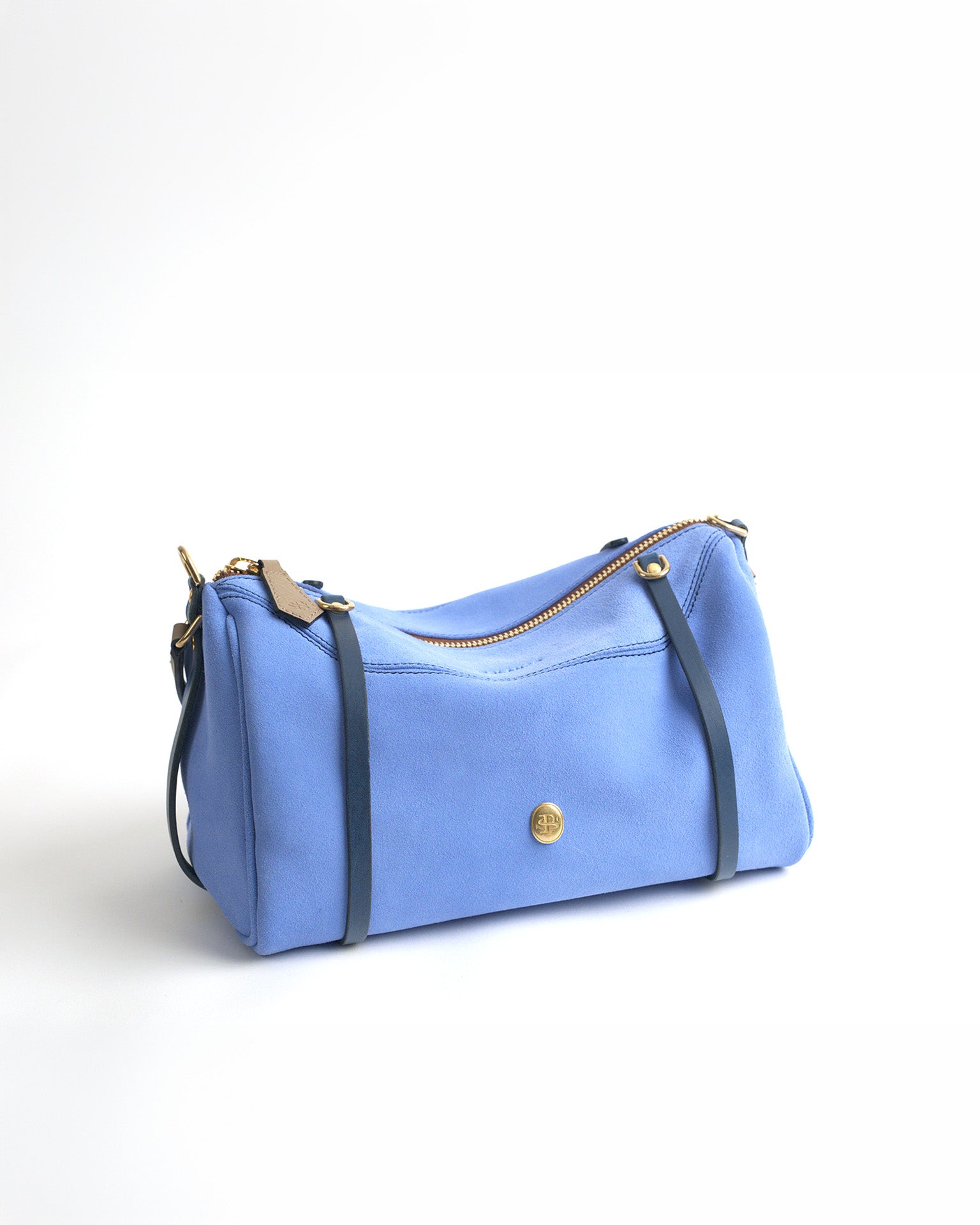 Bolso Gizmo Celeste Serraje