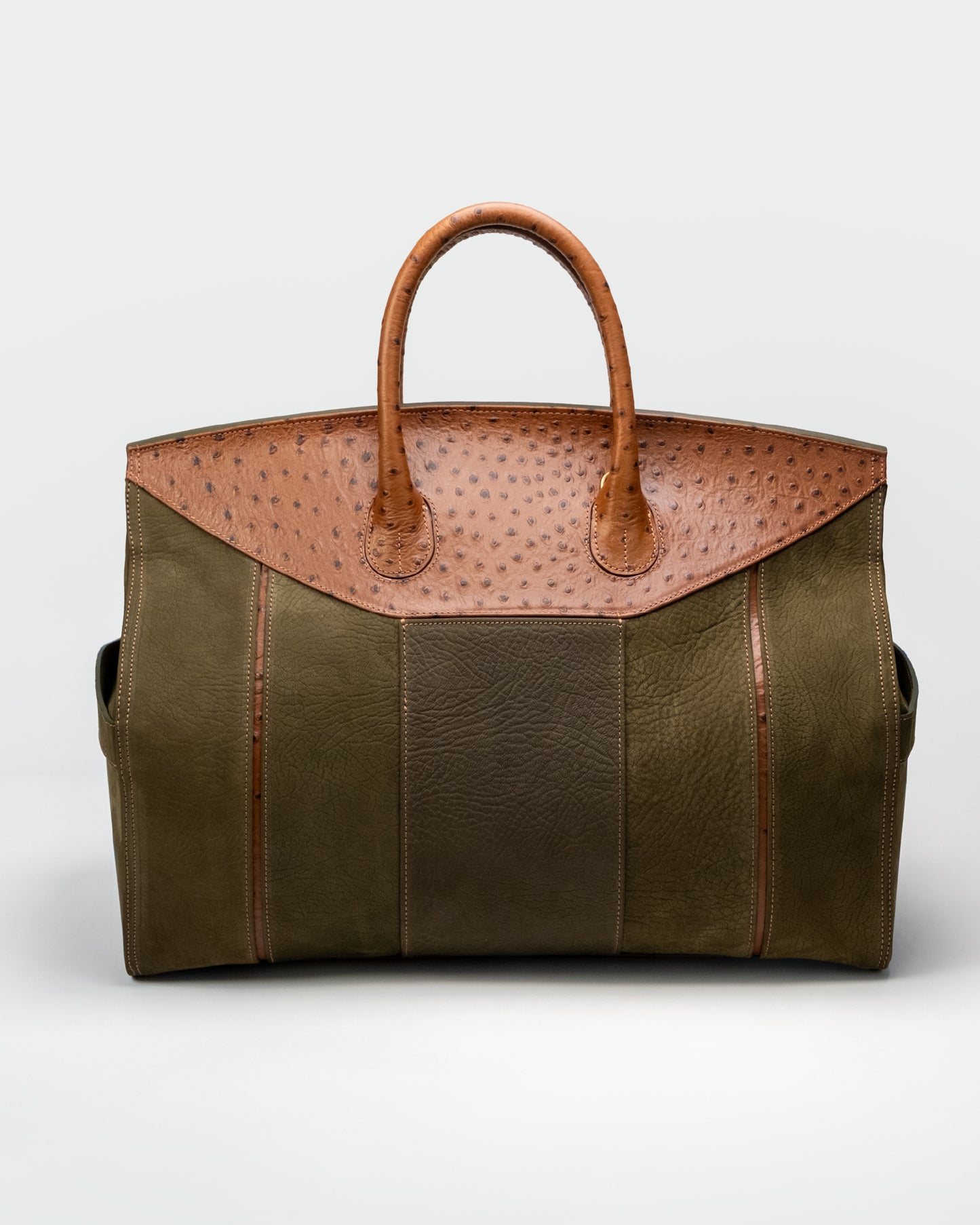 Bolso Capi en piel Verde Nobuck