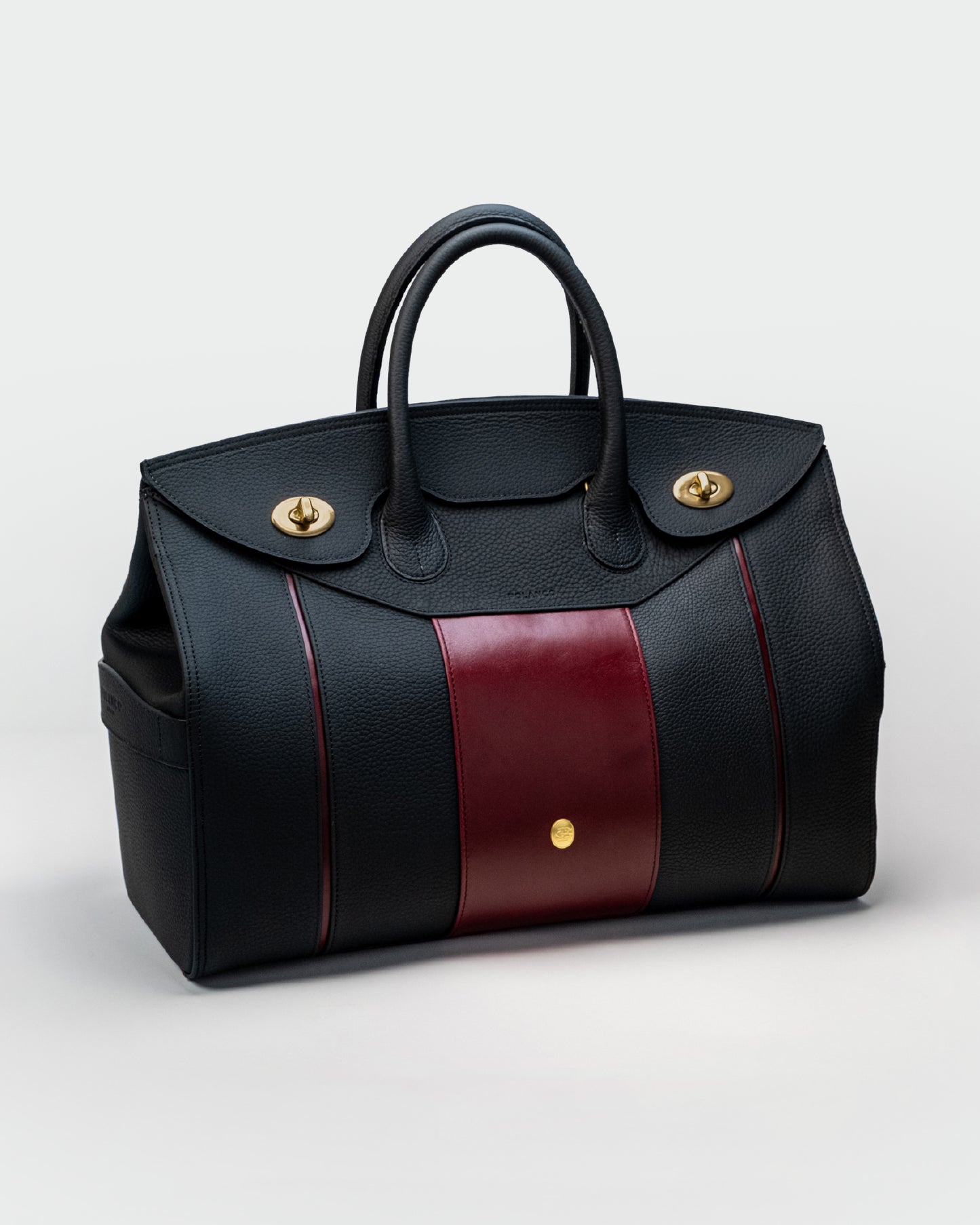 Bolso Capi en piel Negra Grano Mate