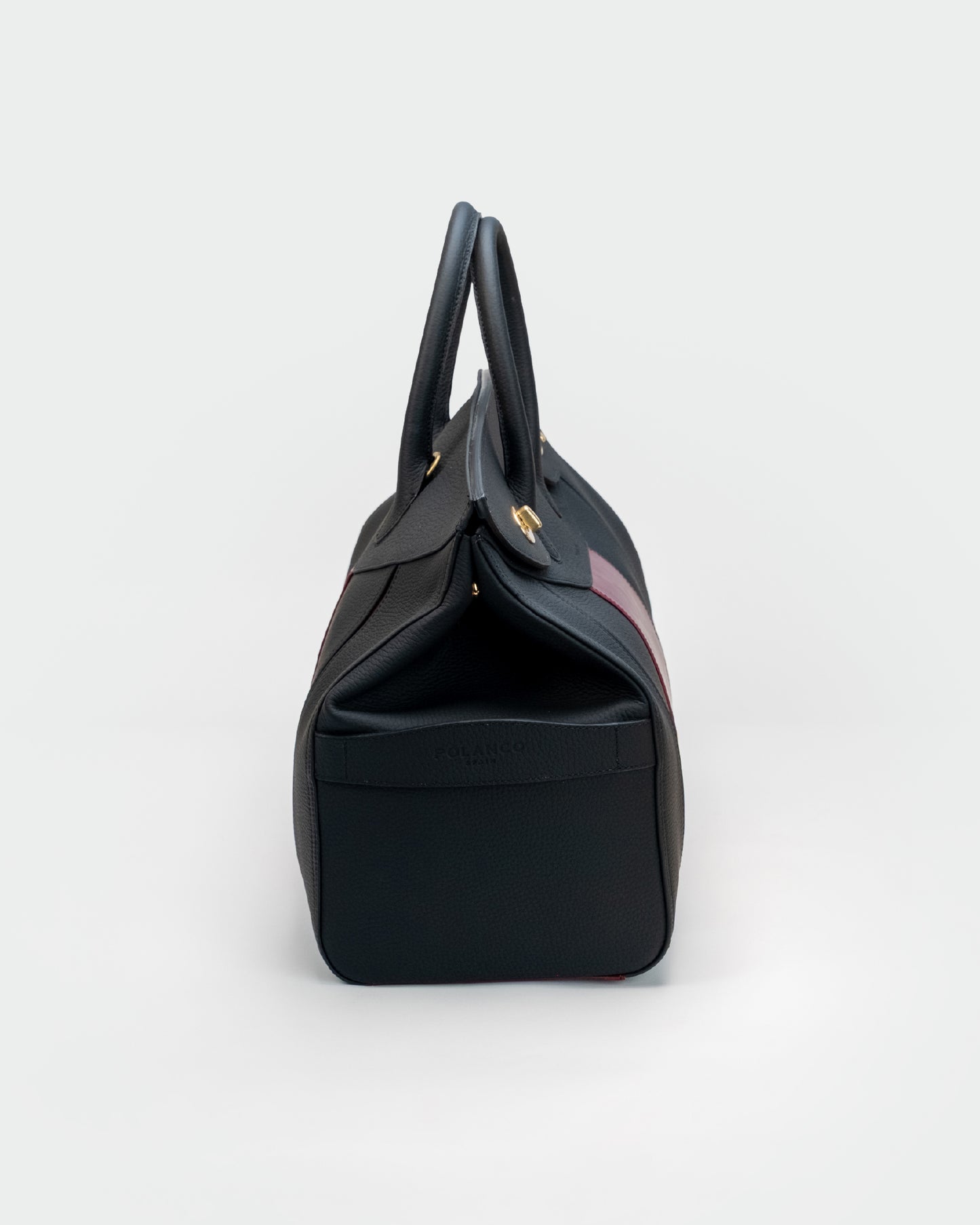 Bolso Capi en piel Negra Grano Mate