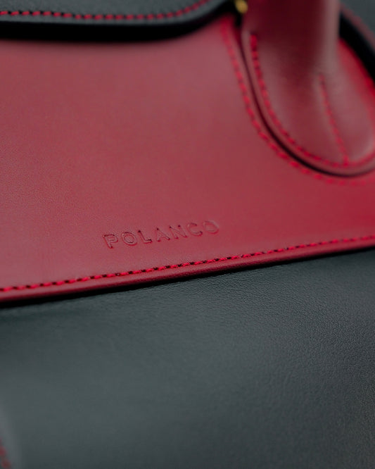 Exclusivo: Bolso Capi Moriarty. Piel Negra & Granate