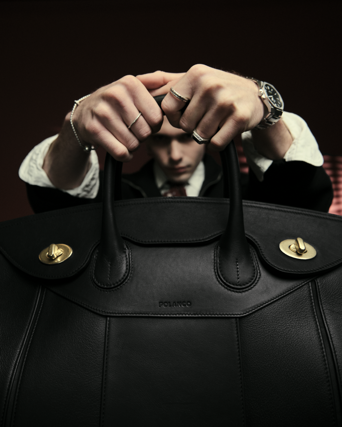 Bolso Full Black Capi en piel lisa Premium (reserva)