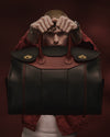Exclusivo: Bolso Capi Moriarty. Piel Negra & Granate